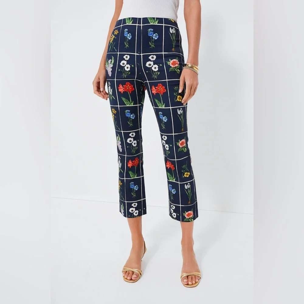 Tuckernuck Navy Buds Ashford Pants Women's Medium Floral Trousers